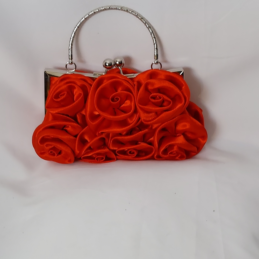 Elegant Red Rose Clutch